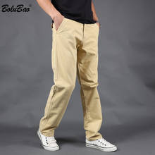 Bolubao calças casuais masculinas, calças da moda para outono masculinas, de cor sólida, confortável 2024 - compre barato