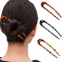 Grampo de cabelo em forma de u feminino, grampo de rabo de cavalo elegante acessórios de cabelo fashion para meninas ferramentas de design de penteado 2021 2024 - compre barato