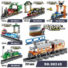 6 products city train station lot model building kit blocks brick tracks rail kids toys passenger carriage Vehicles sets 2024 - buy cheap