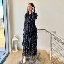Muslim Silk Print Dot Abaya African Dresses Hijab Cardigan Kimono Long Robe Gowns Jubah Eid Ramadan Arab Islamic Vestido Muje 2024 - buy cheap