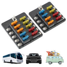 Fuse Box Holder 8 Ways 10 Ways Blade Fuse Block 32V 100A Circuit insurance For Auto Car Marine M5 Stud With LED Indicator Light 2024 - buy cheap