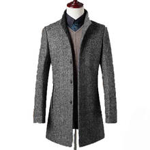 Woolen 78% Overcoat Men Brand-Clothing High Quality Mens Wool Coat Men Jacket New Mandarin Collar Mens Coats Overcoats WUJ1157 s 2024 - buy cheap