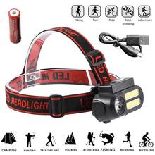 Portable Mini XPE+2* COB LED Headlamp Work Light Waterproof Headlight Use 18650 Battery for Night Fishing Lighting Flashlight 8 2024 - buy cheap