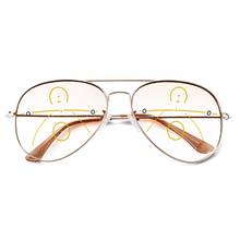 Zerosun-gafas de lectura progresivas de aviación para hombre y mujer, lentes de lectura multifocales para exteriores, gafas de visión lejana y cercano 2024 - compra barato
