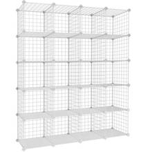 12/16/20 Cube Storage Shelf Wire  Metal Grid Origami Rack Multifunction Organizer Unit Modular Cubbies Bookcase White[US-Stock] 2024 - buy cheap