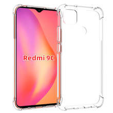 Cristal claro anti-deslizamento anti-risco à prova de choque durável flexível tpu capa macia para xiaomi redmi 9a/redmi 9c 2024 - compre barato