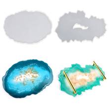 Irregular Big Plate Resin Mold Oversized Fruit Disc Tray Resin Mold Transparent Flexible Silicone Molds Art Craft Tools 2024 - buy cheap
