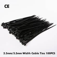 100pcs/bag cable tie Self-locking plastic nylon tie White Нейлоновая кабельная стяжка Cable Wire Cable Zip Ties 2024 - buy cheap