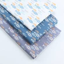 Fish Print Child Clothing Cotton Twill Fabric DIY Sewing Quilted Dormitory Fat Baby Sheets Home Decoration Materials Plain Piece 2024 - buy cheap