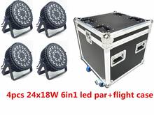 4X24x18W LED Par light with flying housing RGBWA UV 6in1 dj stage light for professional stage lighting dj wash light 2024 - buy cheap