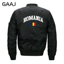 Gaaj romênia flag jackets homens imprimir jaqueta casual roupas militar quente blusão estilo militar para o homem bombardeiro piloto # 33klj 2024 - compre barato