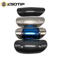 ZSDTRP Motorcycle Exhaust Heat Shield Stainless Steel Carbon Anti-scalding Shell Heat Guard Exhaust Pipe Cover Protector 2024 - buy cheap