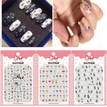 New design 3D Embossed Nail Sticker Flower Adhesive DIY Manicure Slider Nail Art Tips Decorations Decals 2024 - buy cheap