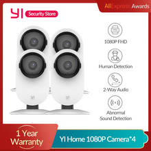 Камера YI, 4 шт., 1080P AI +, функция ночного видения, Wi-Fi 2024 - купить недорого