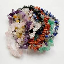 Pulseira com miçangas de pedra natural, bracelete de cristal para homens, mulheres, pulseira de longa distância, 1 peça 2024 - compre barato
