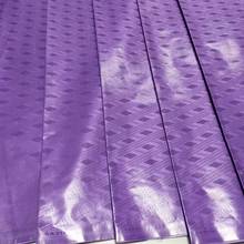 Tela de encaje Bazin Riche Color púrpura, 10 yardas, calidad austriaca, tela con brocado de Guinea para ropa, tela de encaje africano de algodón 100% 2024 - compra barato