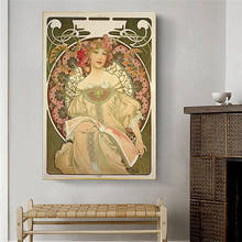 Big Large Picture European Classic Style Paintings Alphonse Mucha Figure Portrait Poster Home Room Decor Wall Design Frameless 2024 - buy cheap