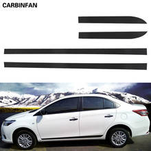 Accessories Car Styling Carbon Fiber Decal Car Side Skirt Sticker Automobiles For Toyota Vios/Yaris sedan 2014 2015 2016 2024 - buy cheap