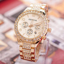 Relojes de acero inoxidable para Mujer, reloj de cuarzo informal de lujo con diamantes de imitación, novedad de 2020 2024 - compra barato