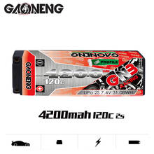 Gaoneng GNB-batería Lipo recargable XT60/T, 4200mAh, 120C, 2S, 7,4 V PLUS, enchufe para coche y barco a control remoto 1:10 2024 - compra barato