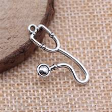10pcs 15x28mm Charms Stethoscope Tibetan Silver Color Pendant Stethoscope Charms For Jewelry Making Jewelry Findings 2024 - buy cheap
