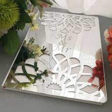 Guest Book Wedding Guestbook Signature Decor Custom Mirror Personalized Engrave Carve Party White Names Date Blank Favor  G007 2024 - buy cheap