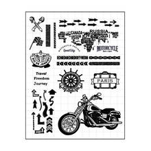 Прозрачные силиконовые штампы для поездок на мотоцикле, для скрапбукинга и открыток, резиновые штампы для изготовления фотоальбомов, ручная работа, Ремесла, Декор 2024 - купить недорого