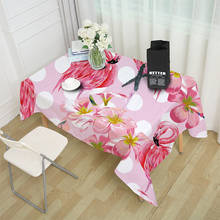 Planta tropical flamingo série toalha de mesa/mesa de café toalha de mesa 2024 - compre barato