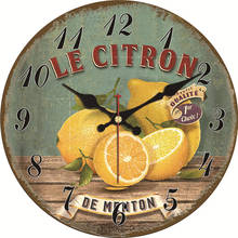 Настенные часы для кухни, бесшумные часы с листьями лимона, тропические часы с цветами, настольные часы с питанием от батарейки 2024 - купить недорого