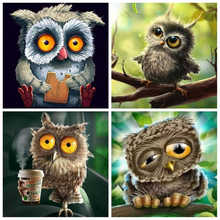 AZQSD Diamond Painting Full Square Owl Embroidery Sale Animal Picture Of Rhinestones Handmade Home Decor Gift 5d Diy Needlework 2024 - buy cheap