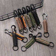 Outdoor Keychain Ring Camping Carabiner Military Paracord Cord Rope Camping Survival Kit Emergency Knot Bottle Opener Tools 2024 - buy cheap