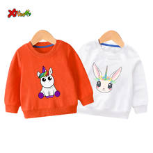 unicorn hoodie children cute sweatshirt toddler girl long sleeve kids new fashion clothes 2019 streetwear baby girl tops cartoon 2024 - buy cheap