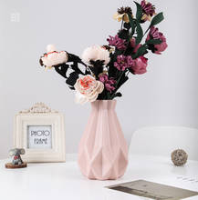 Florero de plástico de Origami, maceta de cerámica de imitación blanca, cesta de flores, florero para decoración del hogar, decoración Nórdica 2024 - compra barato