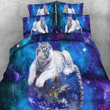 Белый тигр пододеяльник набор с наволочками постельных принадлежностей высококачественные одеяла Твин Полный queen размер постельных принадлежностей s 2019 Новый 2024 - купить недорого