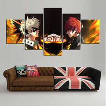 5 Pieces My Hero Academia Katsuki and Shouto Fantasy Art Oil Painting on Canvas Wallpaper Murals Home Decor Wall Stickers Gifts 2024 - buy cheap