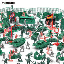 Фигурки героев VIIKONDO, игрушки, 190 шт., военная пластиковая игрушка, солдаты, армия, мужские фигурки, солдаты, игровой набор, игрушка для мальчиков, модель для детей 2024 - купить недорого