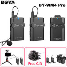 Boya BY-WM4 Pro K1/K2 Dual Channel 2.4G Wireless MIC Studio Condenser Microphone Lavalier Interview Mic for iPhone DRLR Camera 2024 - buy cheap