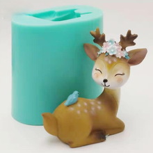 3d Sika Deer Mold Silicone Large Christmas Deer Diffused Aromatherapy Plaster Mld Candle Mold Candle Making Cake Decoration 2024 - buy cheap