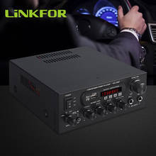 LiNKFOR-amplificador de Audio estéreo para coche y Casa, amplificador de Audio Digital compatible con Bluetooth, HiFi, SD, USB, FM, MIC, 12V/220V(KS-33BT) 2024 - compra barato