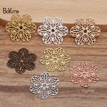 BoYuTe (100 Pieces/Lot) 22MM Metal Brass Filigree Flower Findings Hand Made Diy Jewelry Accessories Wholesale 2024 - buy cheap