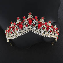 FORSEVEN-Tiara de diamantes de imitación de lujo hecha a mano, corona grande, peine para el pelo, Tiara de cumpleaños, accesorios de joyería para el cabello de boda JL 2024 - compra barato