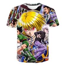 Camiseta con estampado 3D de Hunter X Hunter para niño y niña, camisa informal de manga corta a la moda, camisetas de Anime de dibujos animados, 2020 2024 - compra barato