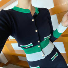 Женское платье-свитер, зимнее однотонное платье-футляр в Корейском стиле, 2020 2024 - купить недорого