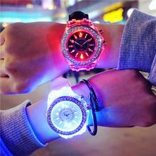 Led Flash Luminous Watch Personality Trends Students Lovers jellies Woman Men's Watches 11Color Light WristWatch bayan kol saati 2024 - buy cheap