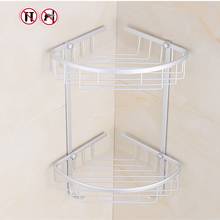 Bathroom aluminum rack toilet storage wall hanging triangle bathroom shower room free punching shower room 2024 - buy cheap