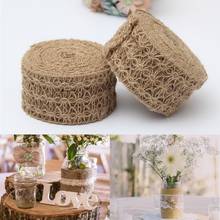 6.5*200cm Vintage Openwork Flowers Lace Decoration Material Weaving Handmade DIY Hemp Rope for Home wedding party Decor 2024 - buy cheap