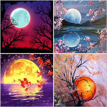 5D DIY Diamond Painting Moon Scenery Full Round Square Resin Diamond Embroidery Landscape Cross Stitch Mosaic Home Decor Gift 2024 - buy cheap