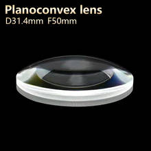 Плоско-выпуклые линзы стекло оптические линзы DIY телескоп окуляр микроскопа прожектор D31.4mm F50mm адаптируемые под требования заказчика 2024 - купить недорого