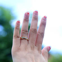 Famale кристалл белый циркон кольцо модный серебряный розовый крестик позолоченный кольцо простое обещание на помолвку кольца для женщин 2024 - купить недорого