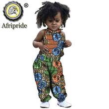 Ropa africana para niños, monos sin mangas con estampado de cera Ankara Dashiki, trajes 100% de algodón para fiesta AFRIPRIDE S204013 2024 - compra barato